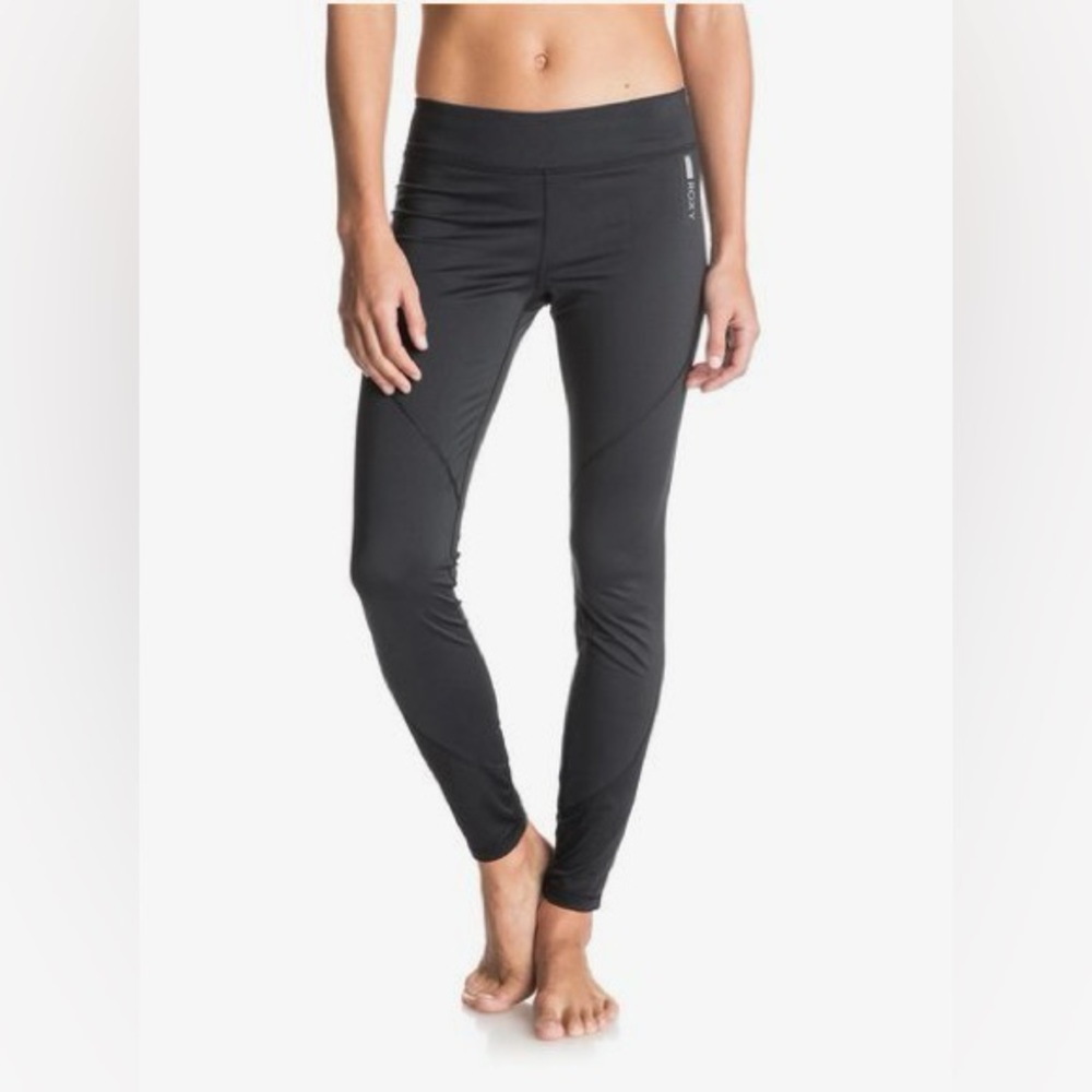 ROXY *Imanee* black anthracite full length yoga running pants leggings M